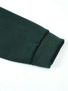 Manfinity Dauomo 加大码男士休闲字母印花宽松抽绳连帽衫，秋季款