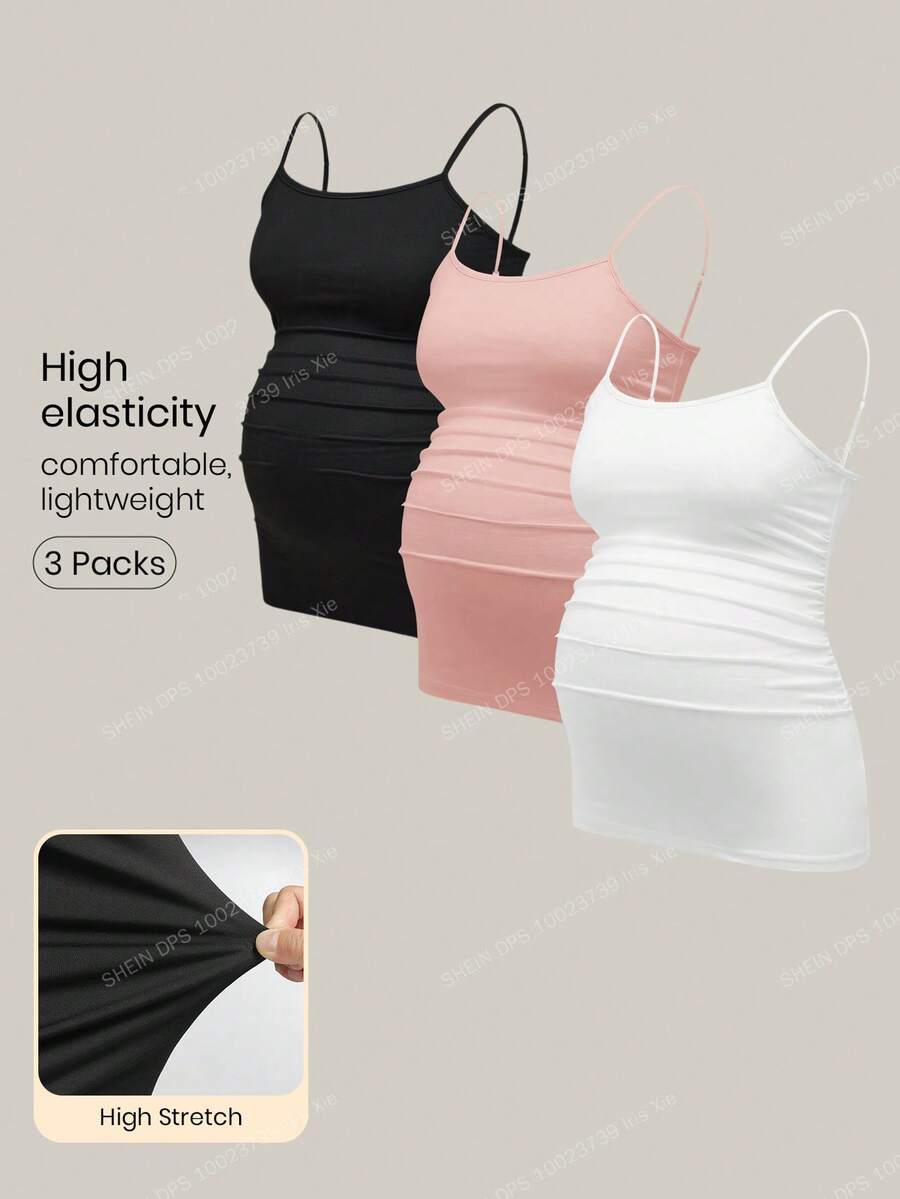 Modmama Maternity Camisole With Spaghetti Strap, Simple And Casual, For Daily Wear Top - Multicolor - View 1