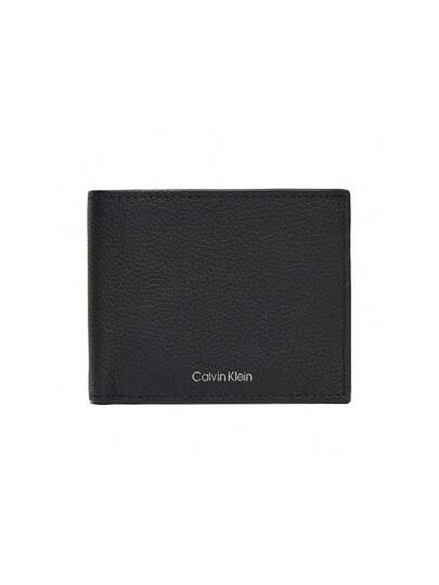 Calvin Klein Foil Emboss Leather Men's Wallet Black