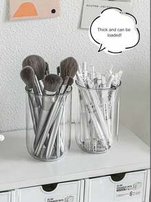 1 件新款简约透明笔筒，高品质办公桌收纳桶，适合学生、办公室工作人员、家庭、简化存储、更大容量、材料、易于取用、铅笔筒可爱圣诞装饰、圣诞装饰品、圣诞节、钢笔、钢笔、文具、铅笔盒、铅笔袋、学校、大号铅笔盒、办公设备、学校用品、便条纸、卡哇伊装饰、返校、钢笔、学校用品 - 彩色 - 查看 8