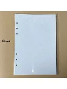 A5 45 Sheets Refill Papers,6 Holes Binder Notebook Inner Paper,Weekly/Monthly/Blank Planner Journal Notebook Parts - White - View 5