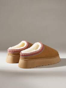 Solecia 女士厚底保暖休闲日常雪地靴 - 棕色 - 查看 4