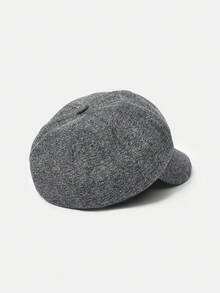 Women Western Style Beret Hats - Black and White - View 9