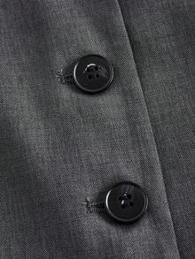 SHEIN MOD 复古灰色西装背心 - 休闲、舒适、通勤、复古美感，适合学校服装和办公室穿着 - 灰色 - 查看 3