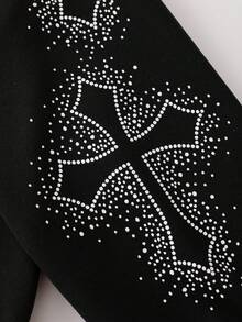 ROMWE MEN Street Life sweat-shirt à capuche graphique décontracté pour hommes, style de rue rétro, automne - Noir - Voir 7