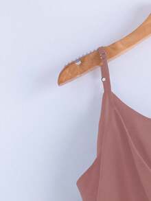 GlowEve 女士时尚休闲V领褶皱裹身蝴蝶结腰带A字吊带衫 - 西瓜粉 - 查看 5