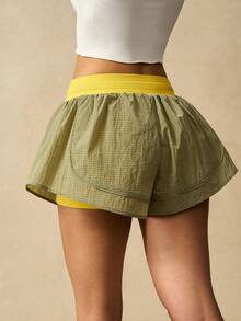 VARSIVA Women's Casual Outdoor Lace-Up Wide Leg Sports Shorts Women Green Shorts Activewear Women Shorts For Summer Loose Workout Shorts Women Shorts With Pockets Women Summer Shorts, Suitable For Yoga, Running, Fitness, Holiday And Vacation - Multicolor - View 9