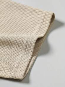 Claim Dot 男士字母刺绣撞色短袖休闲通勤 Polo 衫 - 杏色 - 查看 7