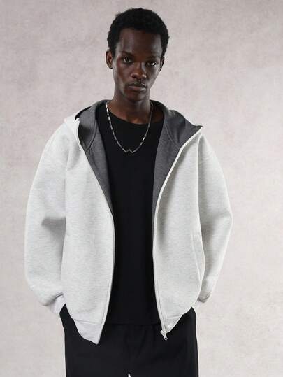 DAZY 男士加厚撞色连帽卫衣，秋冬季