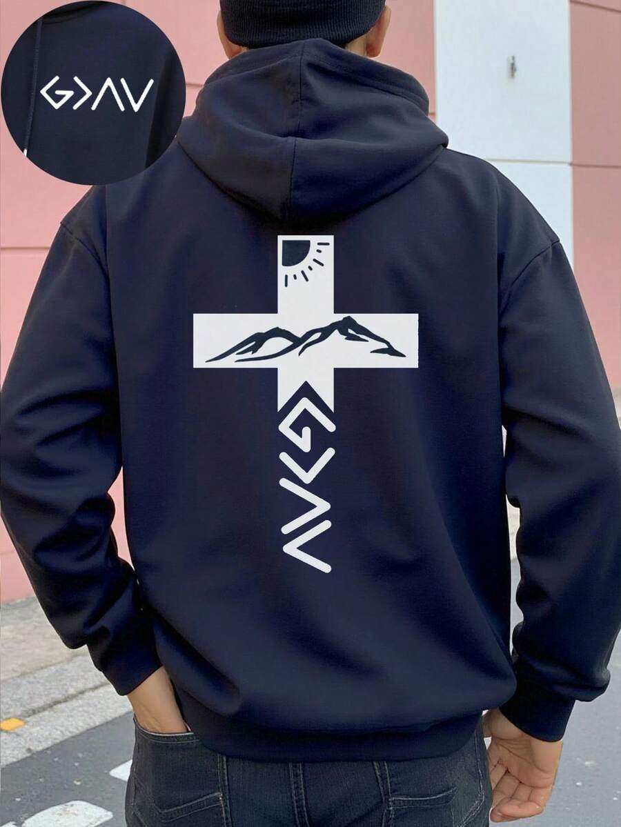 Manfinity Dauomo Men's Hooded, Long-Sleeved, Loose And Comfortable, Autumn And Winter Styles,