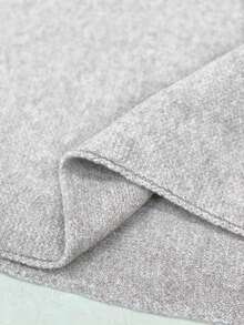 Lumivelle 2025新款时尚宽松休闲简约连体设计针织罩衫 - 淺灰色 - 查看 7