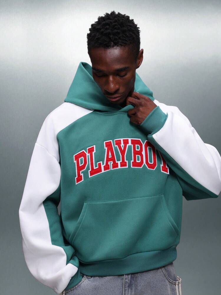 PLAYBOY X SUMWON Oversized Hoodie With Logo Print