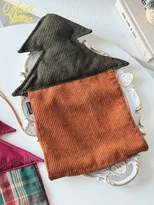 1 Piece Christmas Tree-Shaped Fabric Decorative Tissue Case - Novel Design With Hook For Hanging - Stylish & Cute - Suitable For Christmas - Hung In The Car, Bedroom, Kitchen - Multicolor - View 3