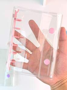 A7 Transparent Portable File Folder With Double Snap Design, Can Store Beautiful Photos, Can Be Used As Photo Album, Money Saving, Stationery, Notebook, Sticker Book, Office Supplies, School Supplies, Back To School - Multicolor - View 6