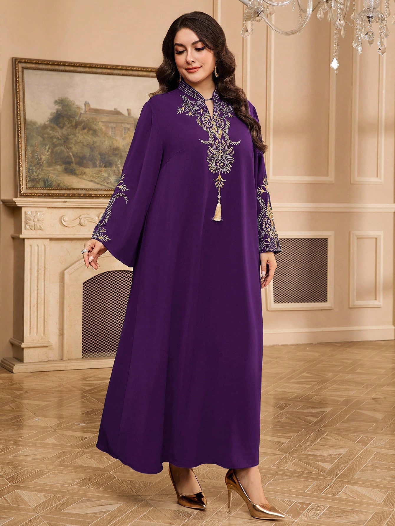 Al Najma فستان نسائي أنيق بتفاصيل مطرزة على الطراز...