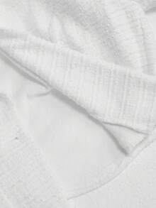 SHEIN MOD 领长袖提花收腰西装外套、秋季婚礼西装外套、派对西装外套、复古风格、优雅纽扣西装外套、正式西装外套、商务休闲女装、巡航女装、90 年代服装、返校节、办公室女装西装外套 - 白色 - 查看 6