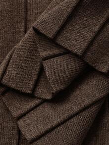 Dazy Kids 女童高领长袖毛衣连衣裙 - 棕色 - 查看 6