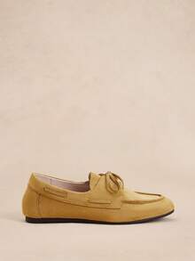 Rosivie Damen Lässig Schleife Dekor Loafers - Gelb - Übersicht 2