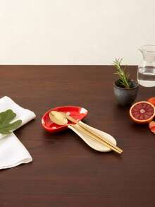 Cirelle 1 件陶瓷蘑菇形勺架，可爱蘑菇装饰勺架盘，适用于烹饪勺、铲、厨房装饰、陶瓷餐具架，温馨乔迁礼物 - 彩色 - 查看 6