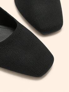 CUCCOO BASICS Women's Fashionable Versatile Minimalist Backless Pumps - Black - View 9