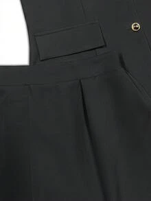 Franclia Summer Elegant Commuter Solid Color Vest & Shorts 2 Pieces Set Clothes For University