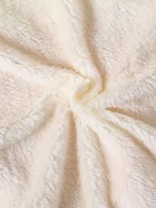 Tween 女童长袖拉链连帽羊毛拼布夹克