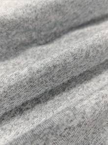 Resyla 女士小狗刺绣圆领灰色短袖标准尺码T恤 - 灰色 - 查看 4