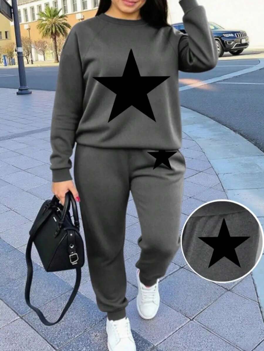 Women Two-Piece Outfits - 深灰色 - 查看 1