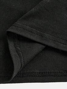 SHEIN Tween Girls Fashion Casual Cherry Print Long Sleeve T-Shirt And Flare Pants Set, Autumn/Winter - Black - View 4