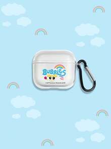 THE POWERPUFF GIRLS X SHEIN 可爱泡泡图案蓝牙耳机保护套 - 無色 - 查看 1