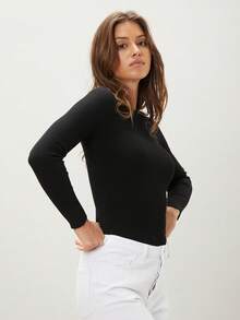 MOTF PREMIUM SLIM SWEATER - Black - View 4