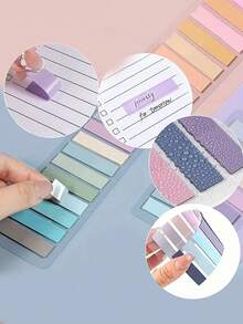 200/600/1000/1400 piezas Notas adhesivas escribibles, Etiquetas de marcador de libros reutilizables y translúcidas para marcar y organizar páginas - Multicolor - Ver 3