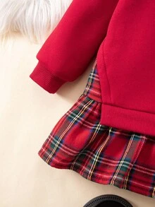 SHEIN Baby Girl Cute Plaid Long Sleeve Patchwork Dress, Autumn/Winter  Fashion