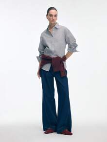 Mnmlis 女士休闲搭扣平底乐福鞋，日常百搭 - 酒紅色 - 查看 3