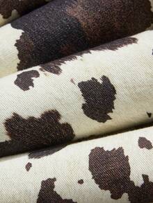 Comfortcana Jeans de pierna ancha versátiles y casuales con bolsillos estampados para mujer - Multicolor - Ver 4