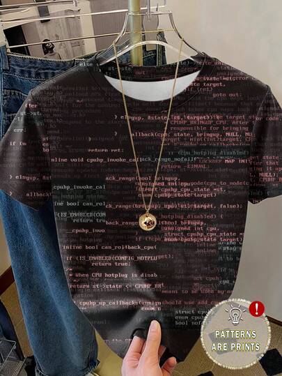 Resyla Camiseta casual de mujer con estampado completo y eslogan, moda callejera de festival de música, primavera/verano