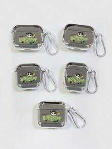 THE POWERPUFF GIRLS X SHEIN 可爱的毛茛花图案蓝牙耳机套 - 銀色 - 查看 9