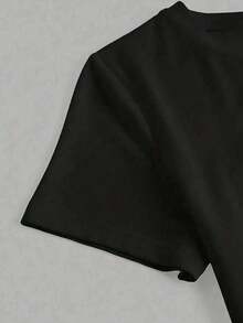 Women Sleep Tops - Black - View 4