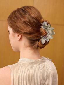 MOTF PREMIUM 全印花半弧形发夹 - 淺灰色 - 查看 7