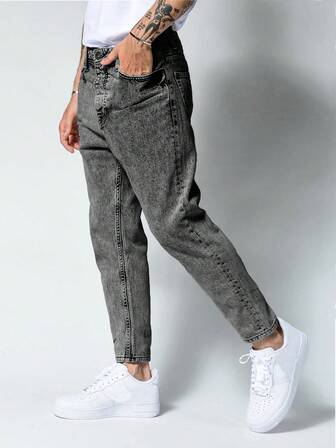 Street Life Herren Lässig Slim Fit Jeans mit Tasche