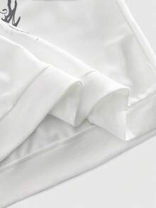 ROMWE MEN Goth 男士十字印花圆领长袖T恤 - 白色 - 查看 5