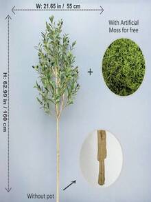 نبات زيتون اصطناعي طول 130-200 سم، أغصان عالية، أوراق بلاستيكية زخرفية، نبات اصطناعي للديكور المنزلي، عيد الحب، هدايا عيد الميلاد والتخرج - متعدد الألوان - مشاهدة 13