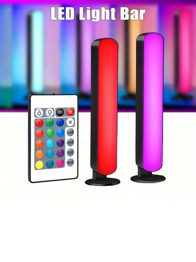 1 pieza/2 piezas Tiras de luces LED para habitación, luz de fondo ambiental de TV sincronizada con música, para TV, PC, habitación, decoración de fiesta