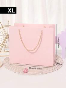 1pc Pink Wedding Gift Bag, Birthday Gift Packaging Bag, Cosmetic Lipstick Gift Bag, Holiday Party Gift Packaging Bag - Pink - View 5