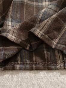 Souflis Souflis French Retro Plaid Long Sleeve Shirt & Beige Pants 2pcs Outfit, Elegant & Versatile For School, Outing, Various Occasions, Toddler Boys Brown Baby Boy Outfit Mocha Baby Clothes Toddler Linen Set Boy - Multicolor - View 5