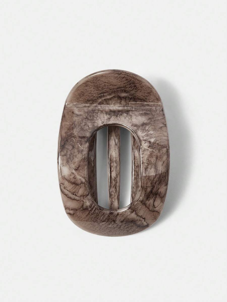 MOTF PREMIUM BROWN OVAL HOLLOW DUCK BILL HAIR CLIP - Rust Brown - View 2
