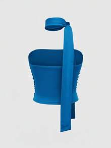 Women Tops - Royal Blue - View 2