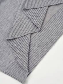 RONVEXI Áo len cổ lọ tay dài màu tương phản thường ngày cho nam, Thu/Đông - Xám - Xem 7