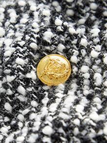 MOTF PREMIUM 粗花呢撞色包边外套 - 黑與白 - 查看 4