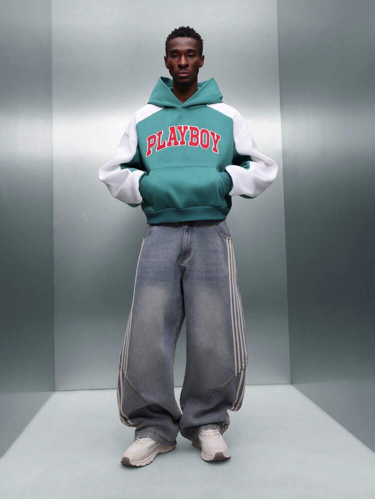 PLAYBOY X SUMWON Oversized Hoodie With Logo Print